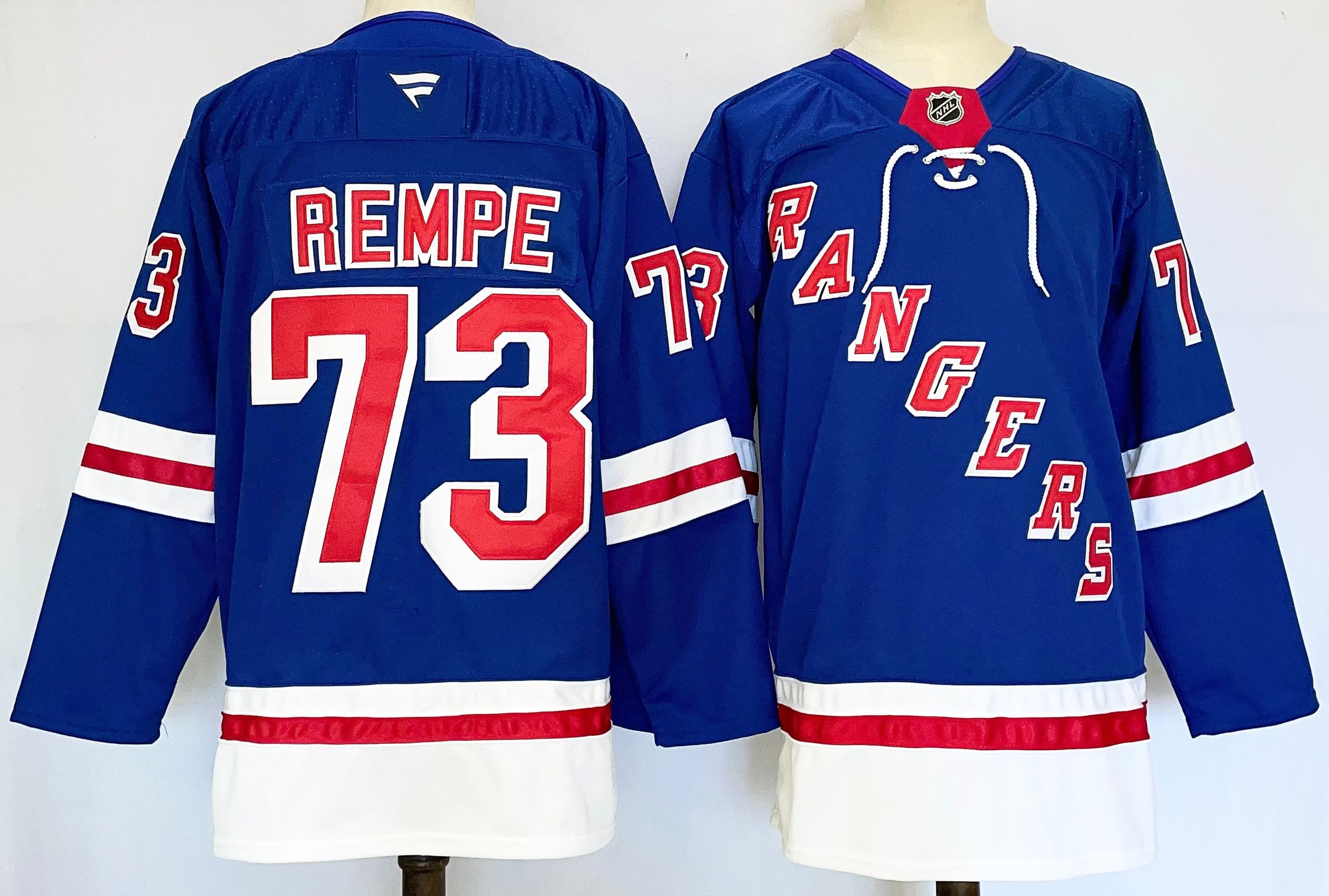 Men New York Rangers #73 Rempe Blue 2025 Home Premier Player NHL Jersey